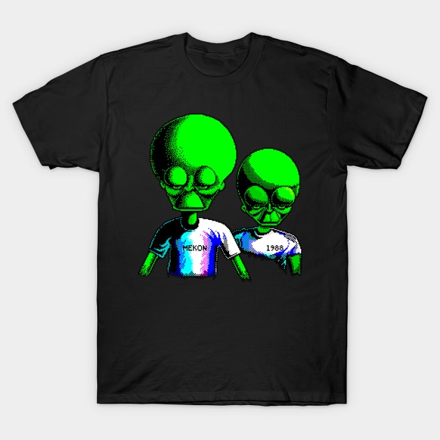 The Mekon Aliens 8 bit Art T-Shirt by 8 Fists of Tees